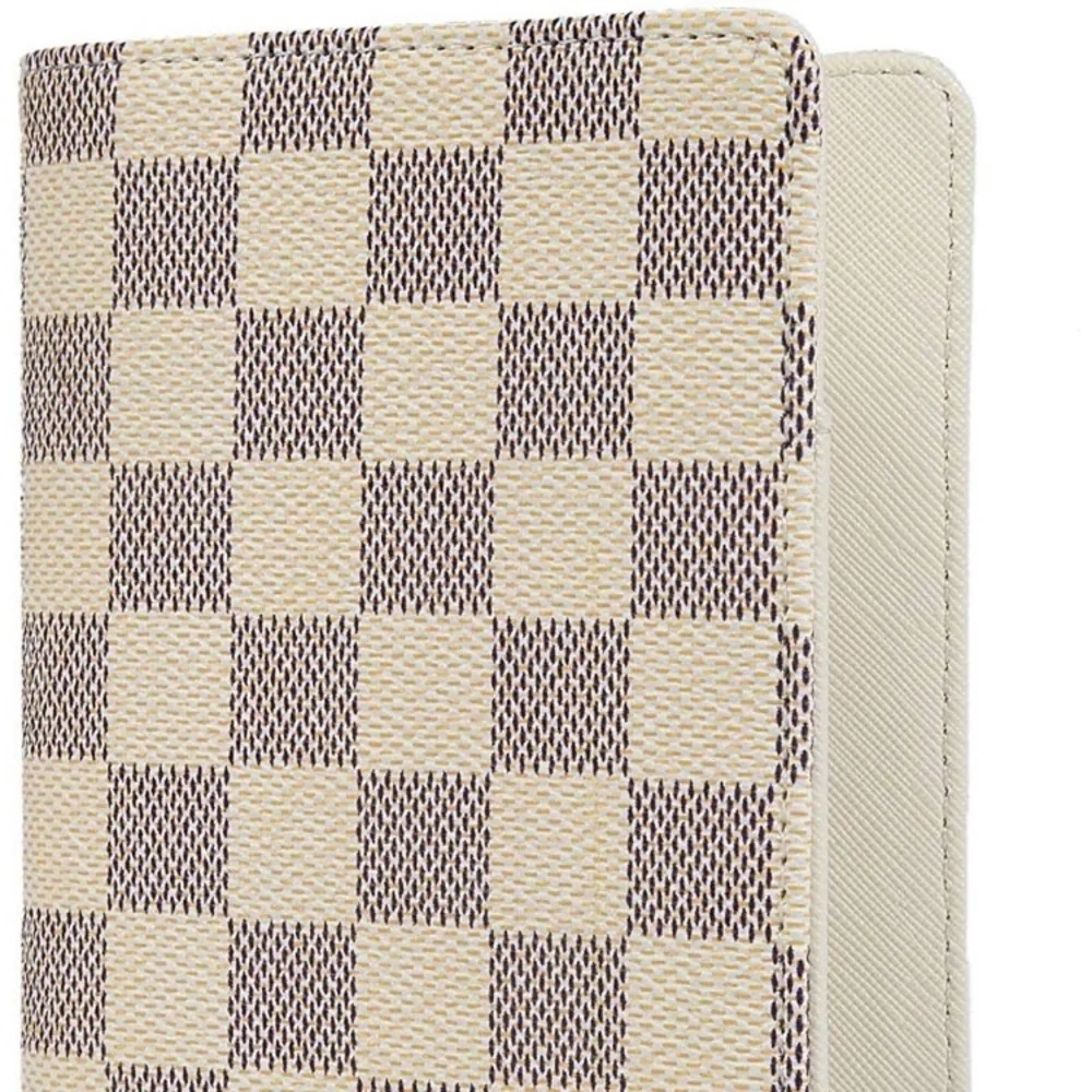 Cream checkered RFID Passport Holder Cover *New*